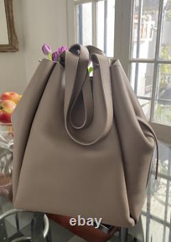 Polene LE CABAS TAUPE PERFECT NEW condition with designer leather purse taupe
