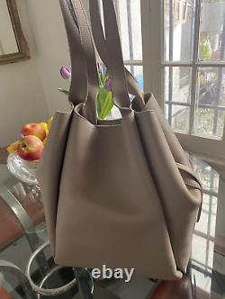 Polene LE CABAS TAUPE PERFECT NEW condition with designer leather purse taupe