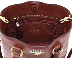 Prada Leather Tote Large Shoulder Bag Red New