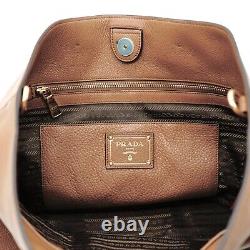 Prada Tote Large Shopping Shoulder Bag Vitello Phenix Brown Leather New