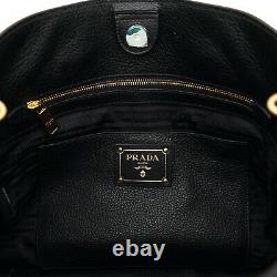 Prada Tote Large Shoulder Bag Black Leather New