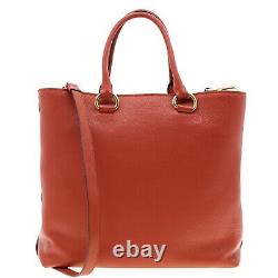 Prada Tote Large Shoulder Bag Red Leather New