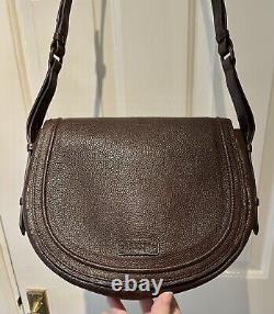 RADLEY QUALITY LEATHER SADDLEBAG STYLE CROSS BODY IN CONKER New Condition