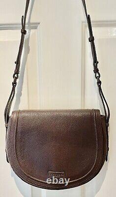 RADLEY QUALITY LEATHER SADDLEBAG STYLE CROSS BODY IN CONKER New Condition