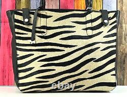 Radley Witley Faux Zebra Large Black Leather Grab Bag or Work Bag New RRP 239
