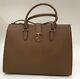 Ralph Lauren Large Satchel Purse/crossbody, Brown Leather, New With Tags