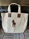 Ralph Lauren Polo Large Canvas And Leather Tote Bag Nwt