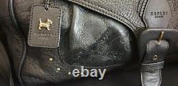 Rare Radley Black Leather Large Doctor Style Overnight Bag & Shoulder Strap BNWT