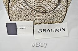 SET of Brahmin Marianna Tote/Shoulder Bag in Pearl Dogwood + Checkbook Wallet