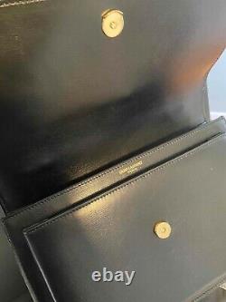 Saint Laurent Large sunset bag in black leather