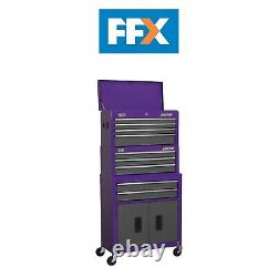 Sealey AP2200BBCPSTACK Topchest Mid-Box Rollcab 9 Drawer Stack Purple