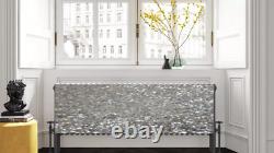 Sequin Silver Glitter Magnetic Radiator Cover Heat Save Technology UK 8ft length