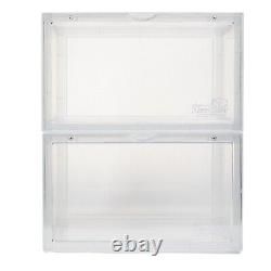 Shoe Display Case Clear Side View Shoe Box x6 Pack Large Size Up to UK13
