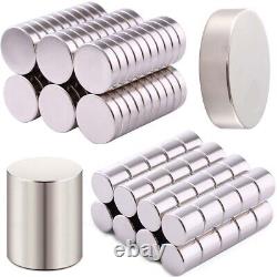 Small/Large Neodymium Magnets 1/2/3mm to 10mm Thick Round Rings Cylinder Discs