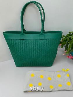 Stunning Designer BODEN'Titania' Green Woven Leather Large Tote Bag BNWB RRP160