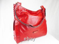THE BRIDGE current XL red leather tote shoulder bag'Vallombrosa