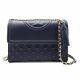 Tory Burch Large Fleming Convertible Shoulder Bag Nwt Navy Blue Sales Authentic