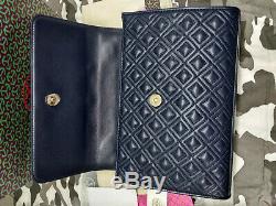 TORY BURCH Large Fleming Convertible Shoulder Bag NWT navy blue sales Authentic