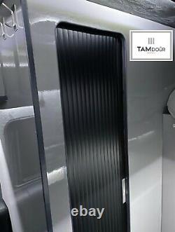 700mm x 500mm Black Tambour Door Sliding shutter door Motorhome Campervan
