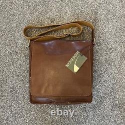 Tan Leather Cross Body Fred Messenger Bag with bag protector by Hidesign NEW