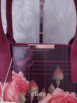 Ted Baker Ladies Leather Manuela Juxtapose Rose Metal Tote Bag Brand New Taged