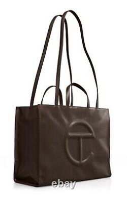 Telfar large shopping bag chocolate new nwt with dustbag vegan leather Brown Tote