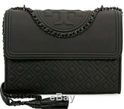 Tory Burch 39928-001 Fleming Black Matte Convertable Women's Handbag New