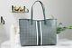 Tory Burch (64206) Large Coated Canvas Jitney Green T Zag Mf Tote Bag Purse