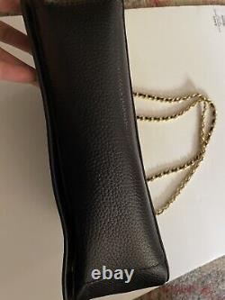 Tory Burch 67290 Black Britten Gold Hardware Womens Leather Shoulder Bag