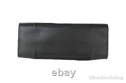 Tory Burch (81478) Large Ella Black Nylon Leather Shoulder Bag Tote Handbag
