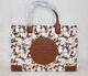 Tory Burch Ella Floral Printed Nylon Logo Tote Shopper Bag Handbag Purse Nwt
