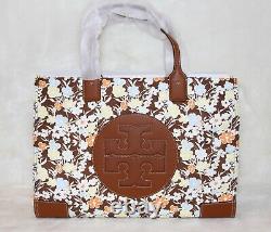 Tory Burch Ella Floral Printed Nylon Logo Tote Shopper Bag Handbag Purse NWT