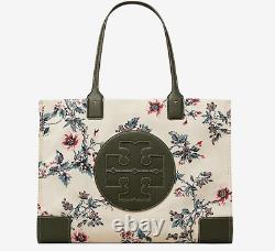 Tory Burch Large Logo Ella Floral Printed Tote Bag Handbag Purse Shopper NWT NEW