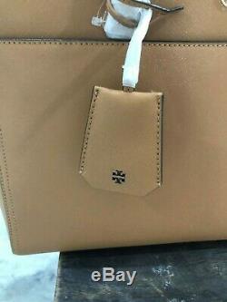 Tory Burch Large'Robinson' Pocket Tote Saffiano Leather Cardamom Tan Msrp 348