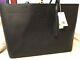Tory Burch Mcgraw Large Tote Bag Black Leather Handbag Tote Authentic New