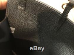 Tory Burch McGraw Large Tote Bag Black Leather handbag tote Authentic new