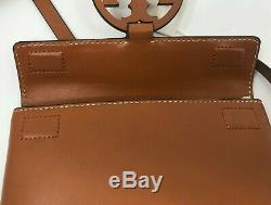 Tory Burch Miller NEW Aged Camello Tan Belt Logo Leather Bag Clutch $228 M L