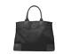 Tory Burch New Ella Black Packable Large Nylon Leather Logo Tote Bag $195