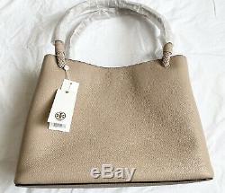 Tory Burch Triple Compartment Taylor Tote Handbag, NWT, Color Soft Clay