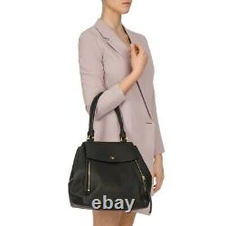 Tory Burch Women's Half-Moon Large Black Leather Women's Handbag New