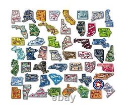 U. S. Premium State Map Magnet Set by Classic Magnets, 51-Piece Set, Collectib