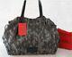 Valentino Black Lace Leather Trim Shopping Tote Handbag New With Tags