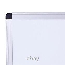 VIZ-PRO Dry Wipe Magnetic Whiteboard, Silver Aluminum Frame 240 x 120 cm