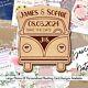 Vw Campervan Personalised Wooden Wedding Save The Date Magnets & Backing Cards