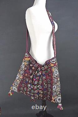 Vintage Bohemian Large Shoulder Bag Vegan Banjara Hippie Bohemian patchwork