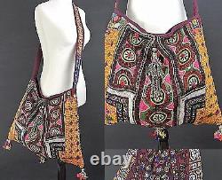 Vintage Bohemian Large Shoulder Bag Vegan Banjara Hippie Bohemian patchwork