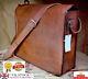 Vintage Goat Leather Messenger Real Satchel Genuine Laptop Bag Brown Briefcase