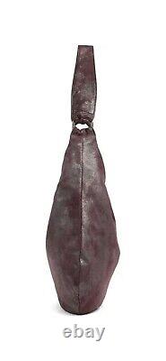 WOW NEW HOBO Int. Gardner Leather Shoulder Bag in PLUM GRAPHITE $328 List