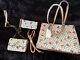 Womens Large Cherry Tote Bag Set With Matching Purse And Wallet