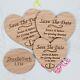 Wooden Heart Save The Date Personalised Wedding Invite Magnets Rustic